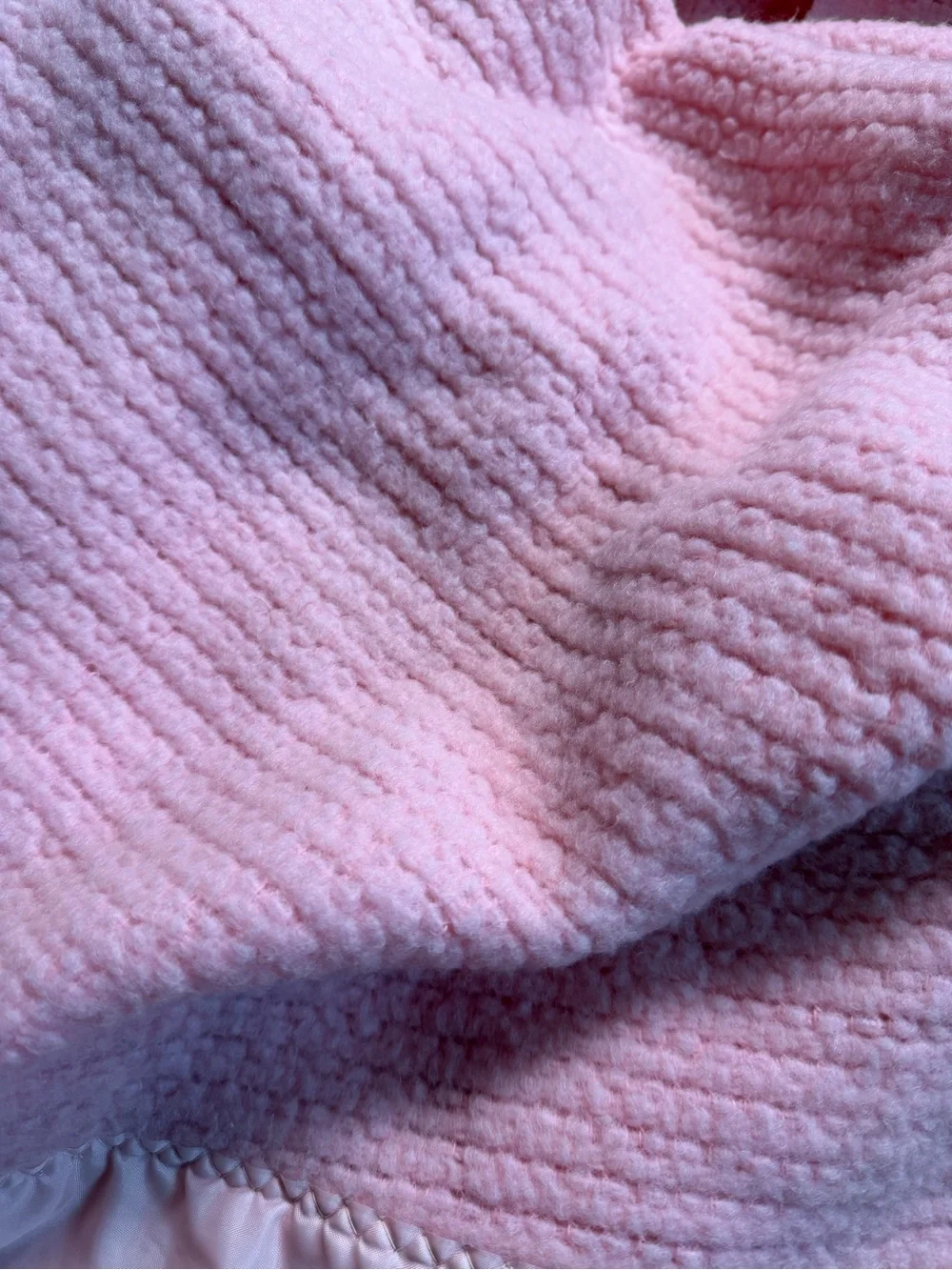 Vintage 70s Penneys Fashion Manor Pino Waffle Weave Thermal Blanket Throw Granny